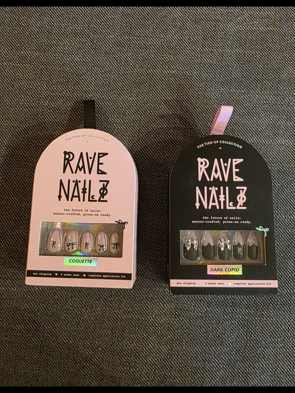 Rave Nailz - Press On Nail Kit Duo Pink & Black